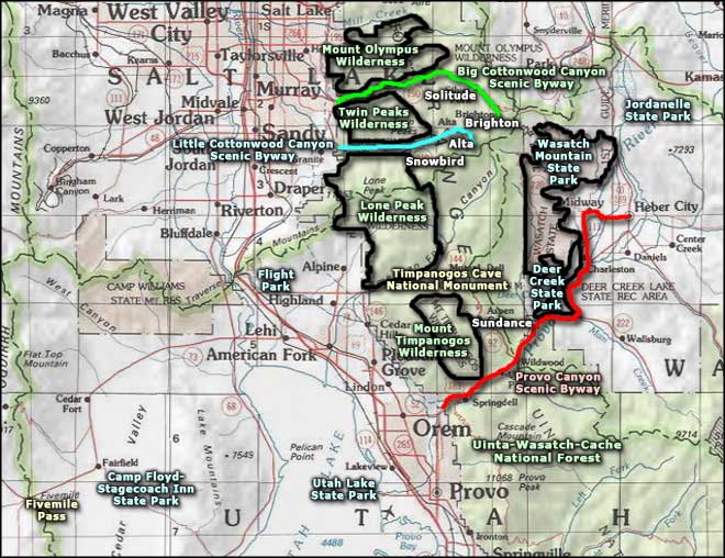 Utah Lake State Park area map