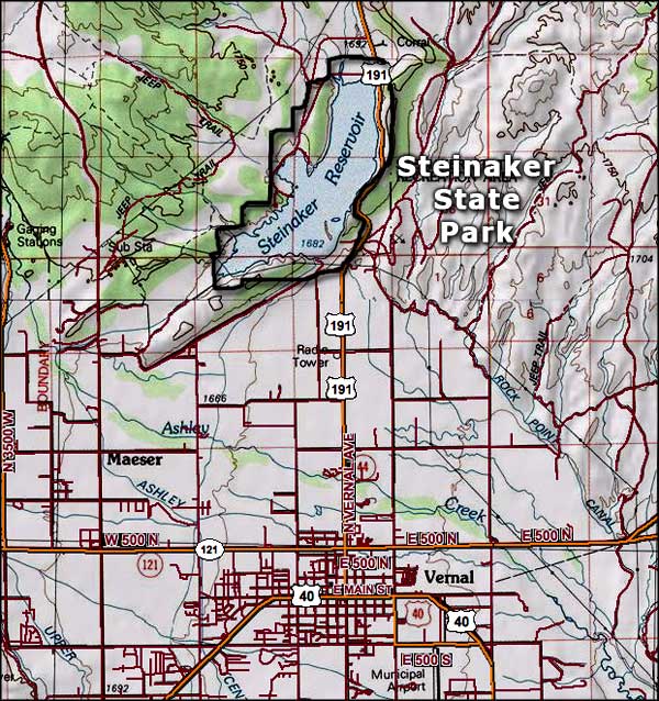 Steinaker State Park map