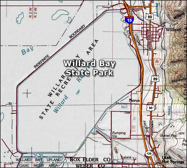 Willard Bay State Park area map