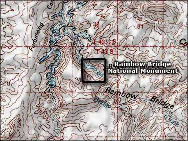 Rainbow Bridge National Monument topo map