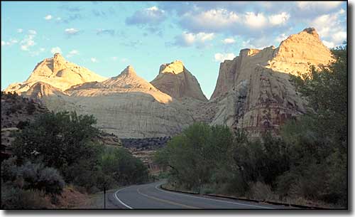Navajo Peak in the early morning, along the Capitol Reef Country Scenic Byway