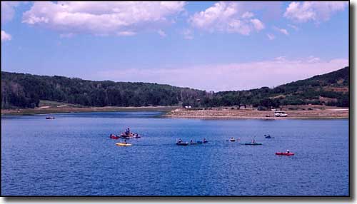 A kayaking class on Kolob Reservoir