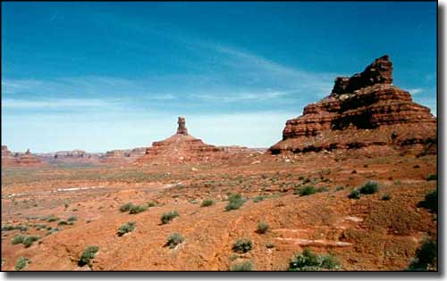 In the Valley of the Gods area, just north of Mexican Hat