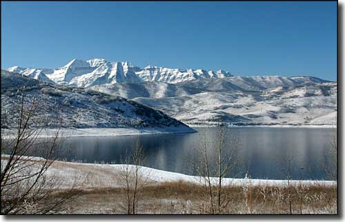 Deer Creek State Park with Mount Timpanogos in the distance
