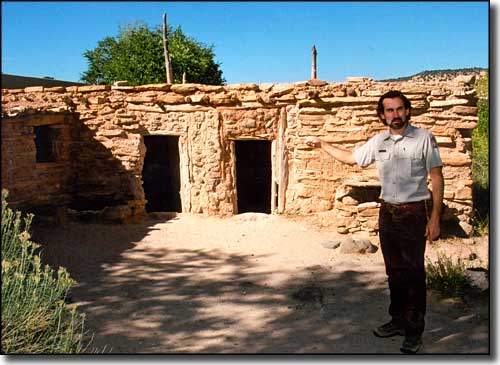 Reconstructed pueblo homes at Anasazi State Park Museum