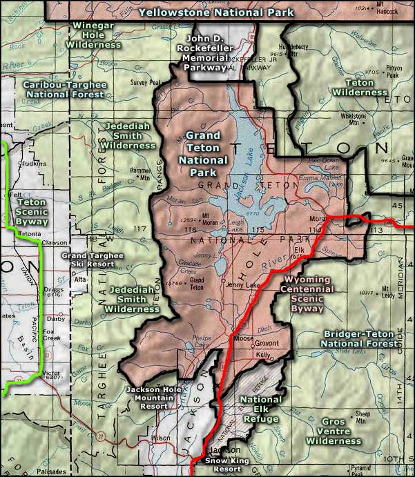 Jedediah Smith Wilderness area map