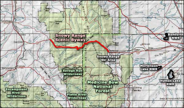 Mortenson Lake National Wildlife Refuge area map