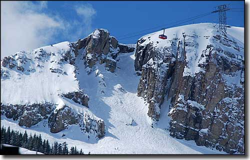 Corbet's Couloir, one of the expert runs at Jackson Hole Mountain Resort