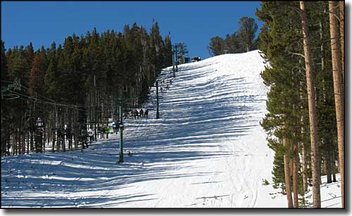 One of the runs at the Snowy Range Ski Area