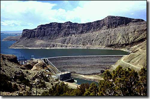 Boysen Dam at Boysen Reservoir, Wyoming
