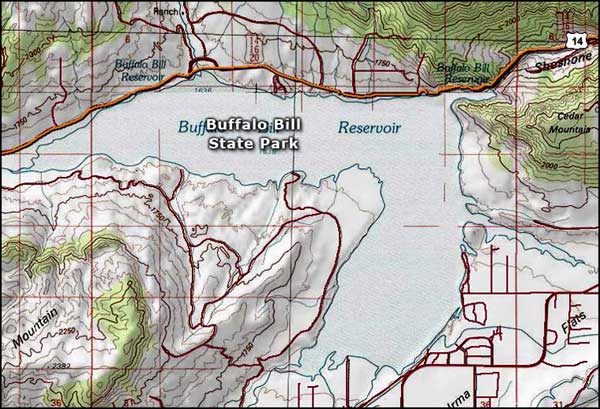 Buffalo Bill State Park map