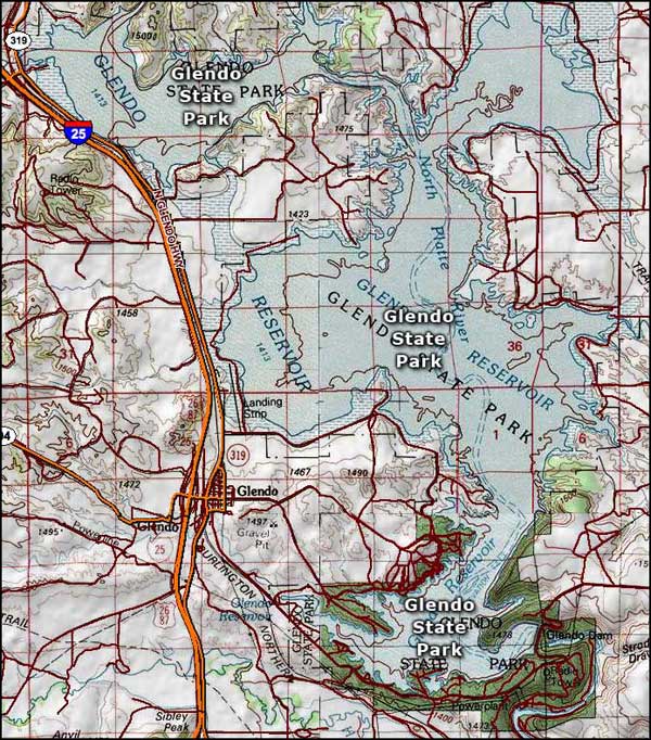 Glendo State Park map