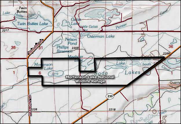 Mortenson Lake National Wildlife Refuge map